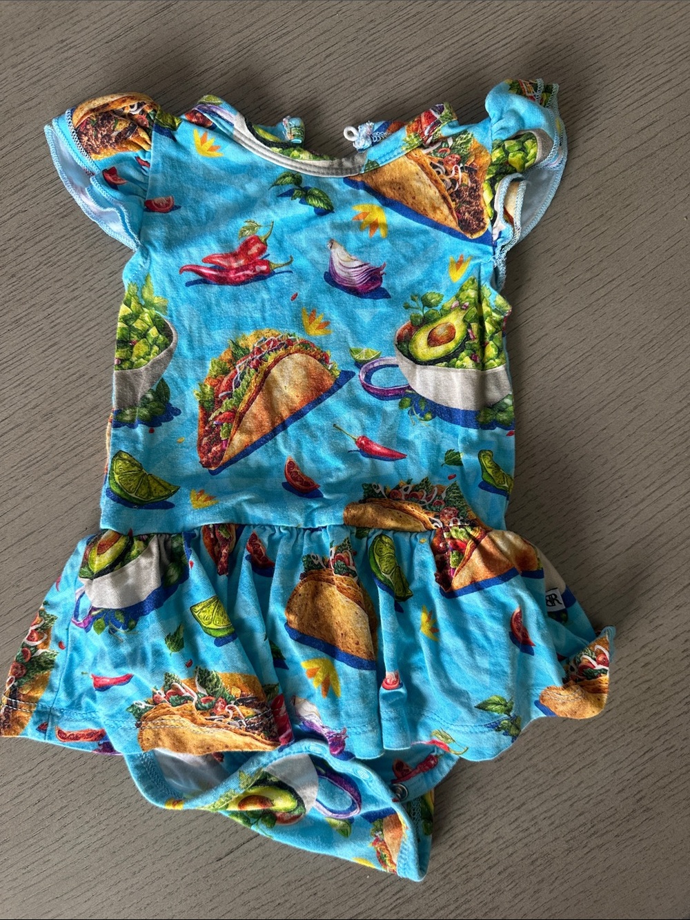 Baby/Toddler Taco Print One-Piece Bodysuit - Blue